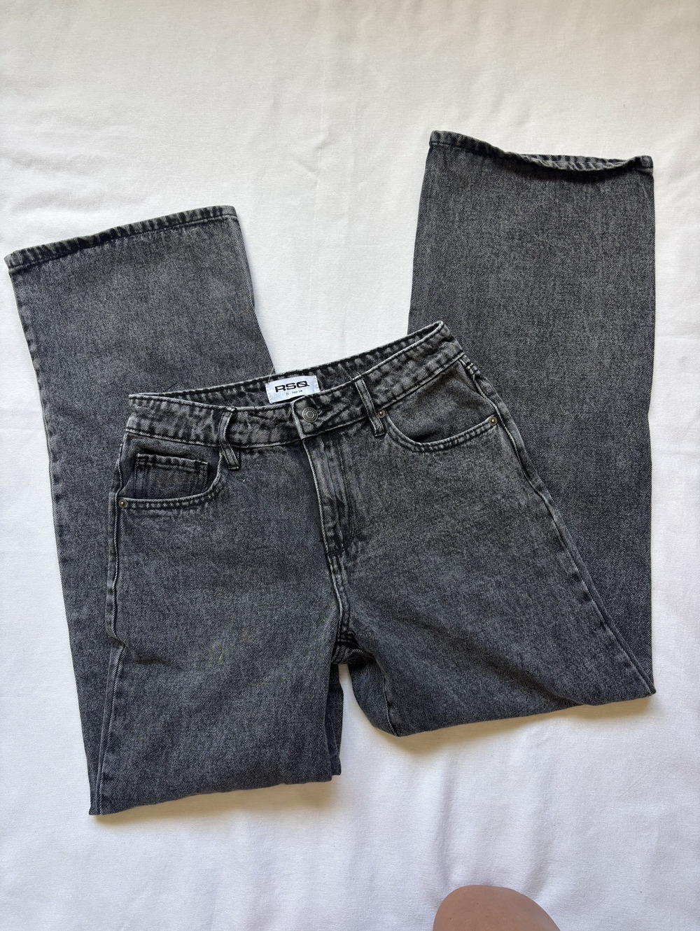 RSQ Black mid rise straight leg jeans size: 24